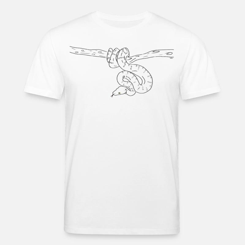 Snake (b&w) - Stanley/Stella Unisex Bio-T-Shirt CREATOR  - Weiß