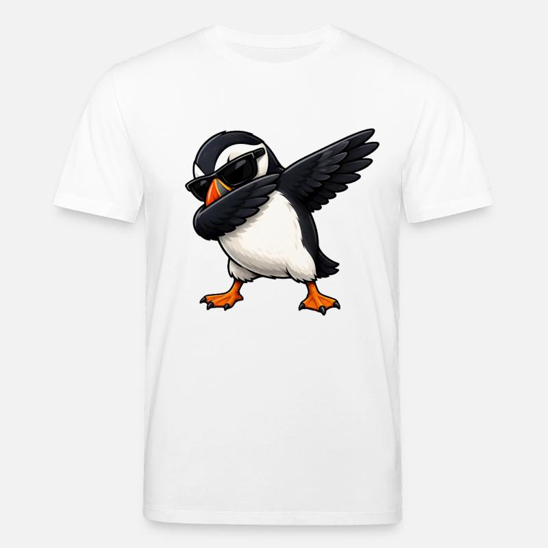 Dabbing Papageientaucher - Stanley/Stella Unisex Bio-T-Shirt CREATOR  - Weiß