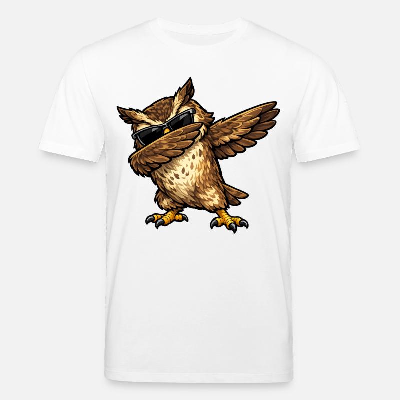 Dabbing Eagle Owl - Stanley/Stella CREATOR Unisex Organic T-Shirt - white