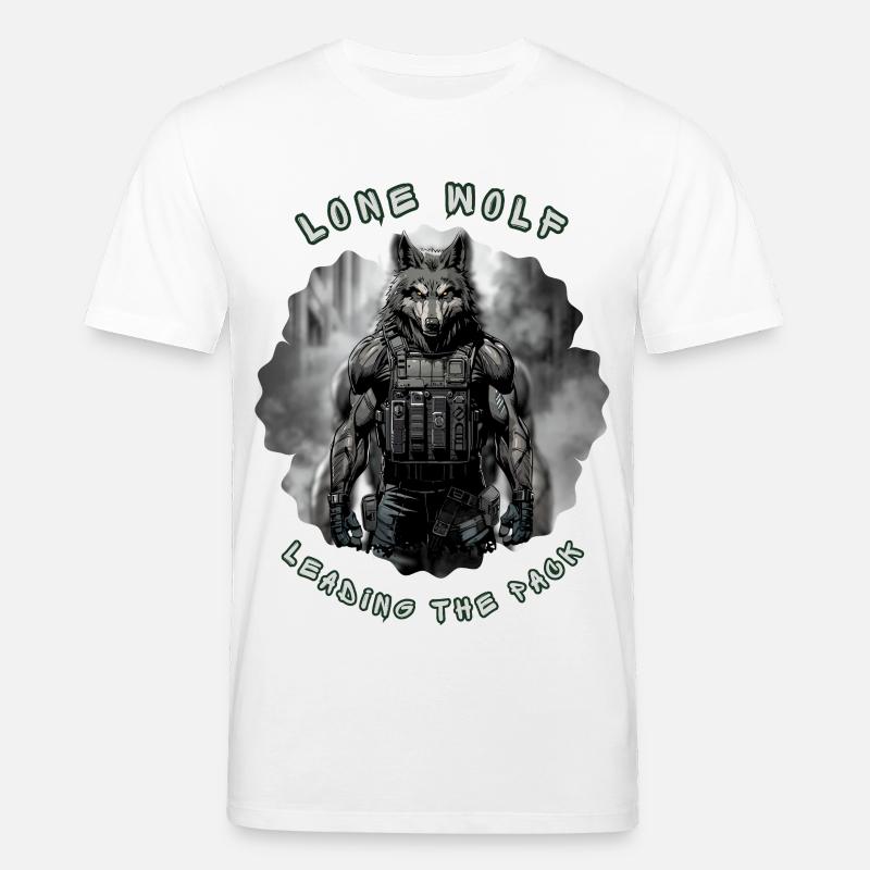 Lone Wolf Commando - Tactical Alpha Soldier - T-shirt bio CREATOR Stanley/Stella Unisexe - blanc
