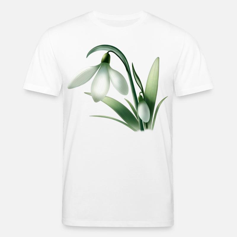Anémone d’hiver – Graphique de fleur blanche - T-shirt bio CREATOR Stanley/Stella Unisexe - blanc