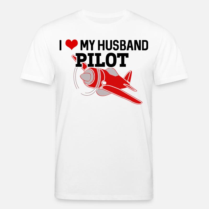 Stolze Frau eines Piloten - Stanley/Stella Unisex Bio-T-Shirt CREATOR - Weiß
