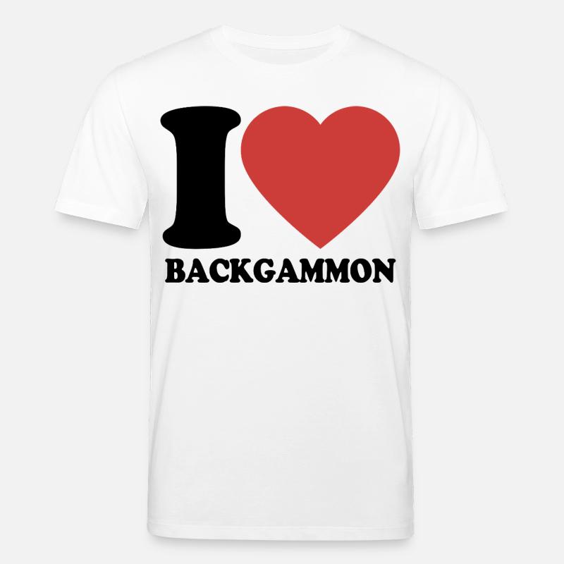 I love Backgammon | Board Game | Gift - Stanley/Stella CREATOR Unisex Organic T-Shirt - white
