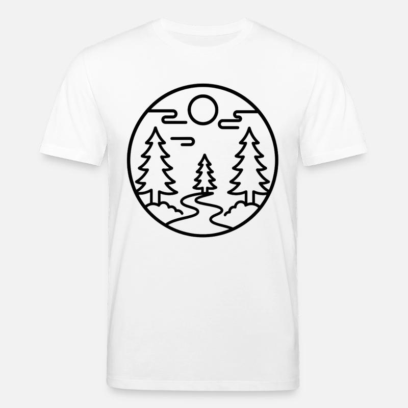 Moonforest Path Silhouette - Stanley/Stella CREATOR Unisex Organic T-Shirt - white