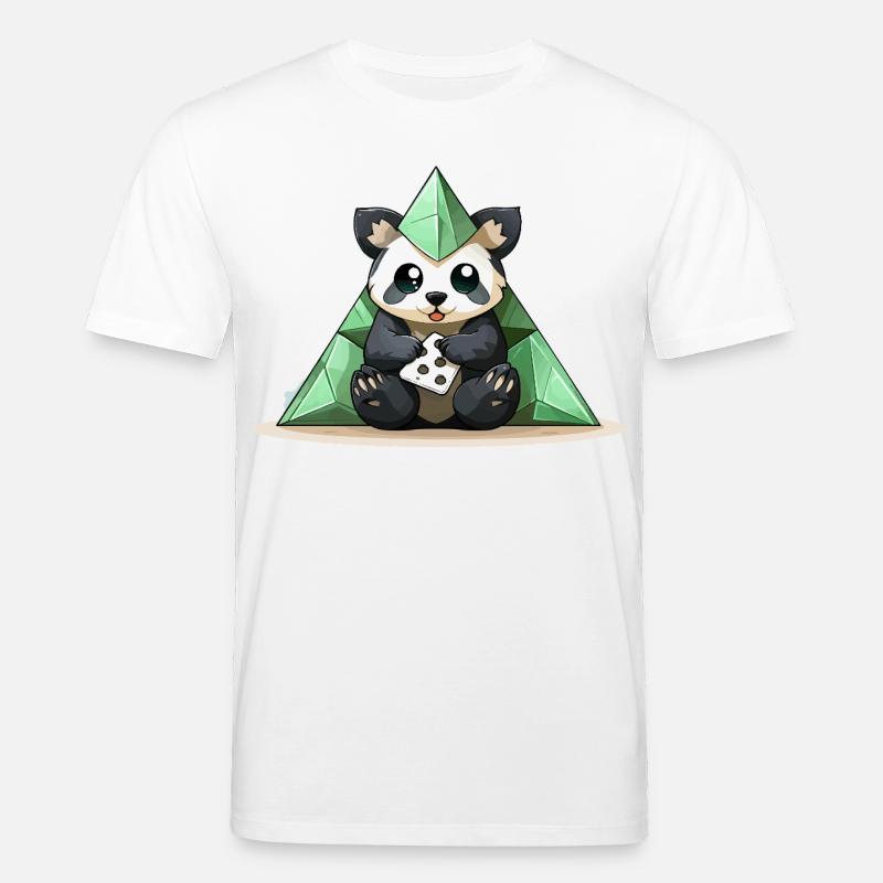 Pyramide de Cristal de Panda - T-shirt bio CREATOR Stanley/Stella Unisexe - blanc