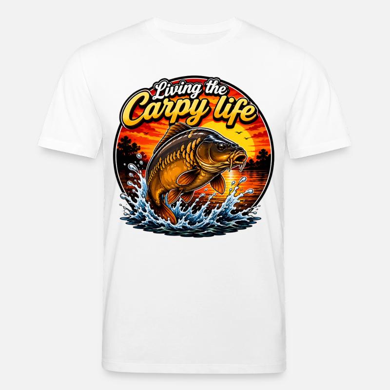 Das Karpfen-Leben leben Karpfenfischen - Stanley/Stella Unisex Bio-T-Shirt CREATOR  - Weiß