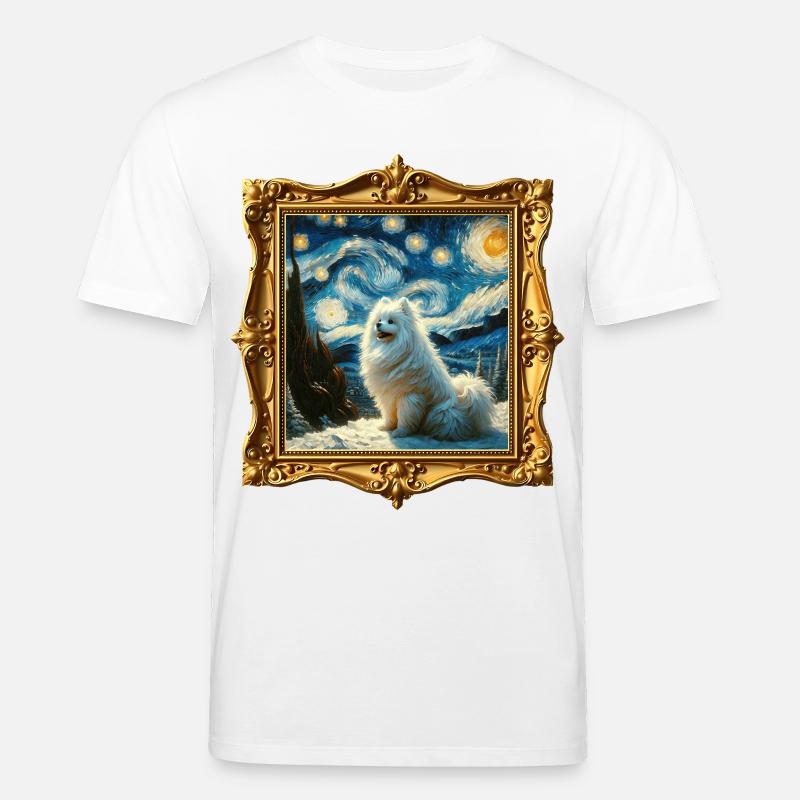 Spitz Zwergspitz Starry Night - Stanley/Stella Unisex Bio-T-Shirt CREATOR  - Weiß