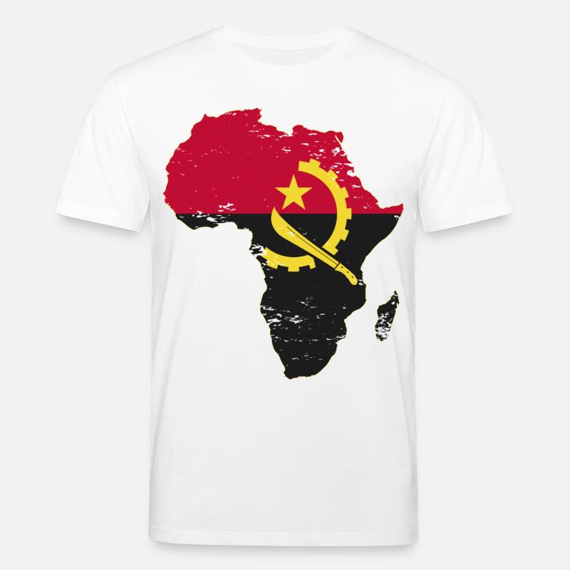 Drapeau de l’Angola Afrique - T-shirt bio CREATOR Stanley/Stella Unisexe - blanc