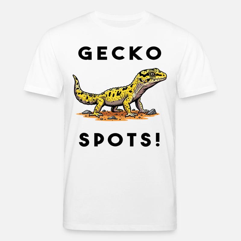 Gecko Leopard Bask Lezard Terrarium - T-shirt bio CREATOR Stanley/Stella Unisexe - blanc