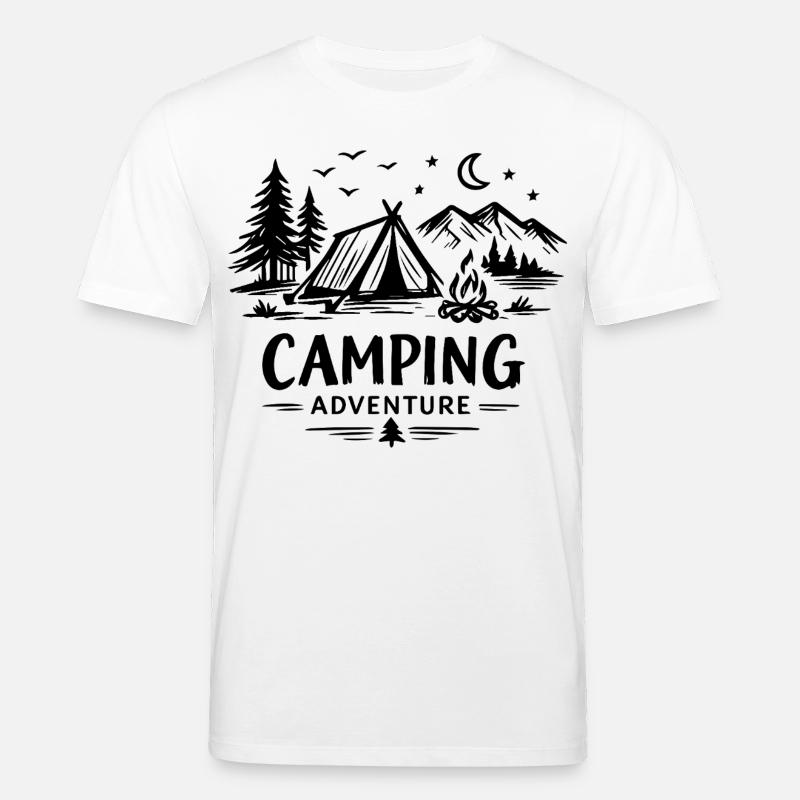 Camping Aventure - T-shirt bio CREATOR Stanley/Stella Unisexe - blanc
