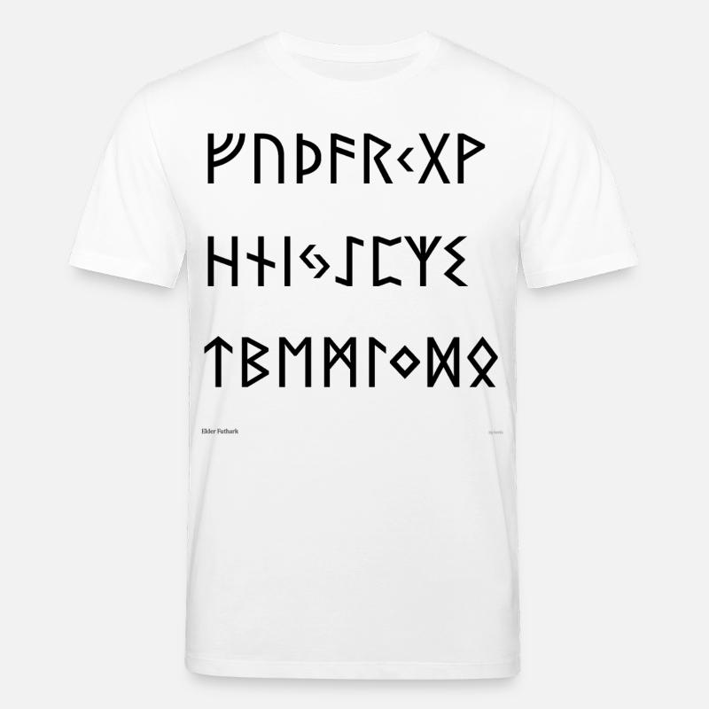 Futhark de l’Ancien (noir) - T-shirt bio CREATOR Stanley/Stella Unisexe - blanc