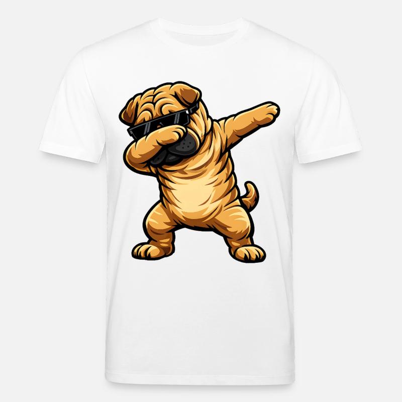 Dabbing Shar Pei - Stanley/Stella Unisex Bio-T-Shirt CREATOR  - Weiß