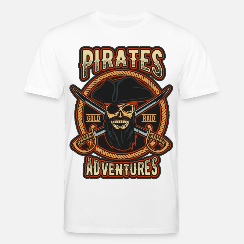 Pirate Gold Raid Patch - T-shirt bio CREATOR Stanley/Stella Unisexe - blanc