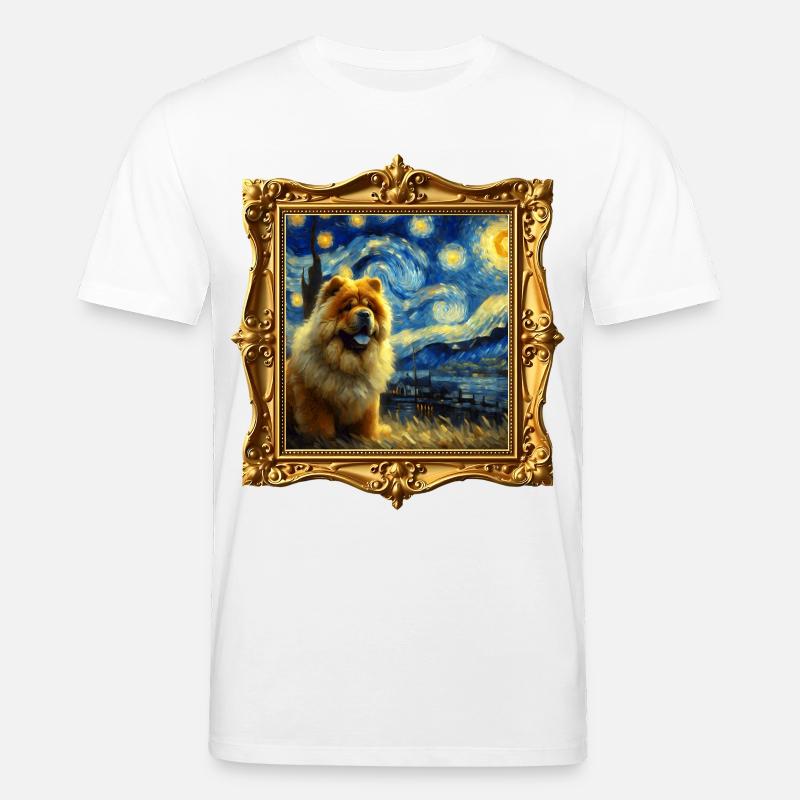 Chowchow Starry Night - Stanley/Stella CREATOR Unisex Organic T-Shirt - white
