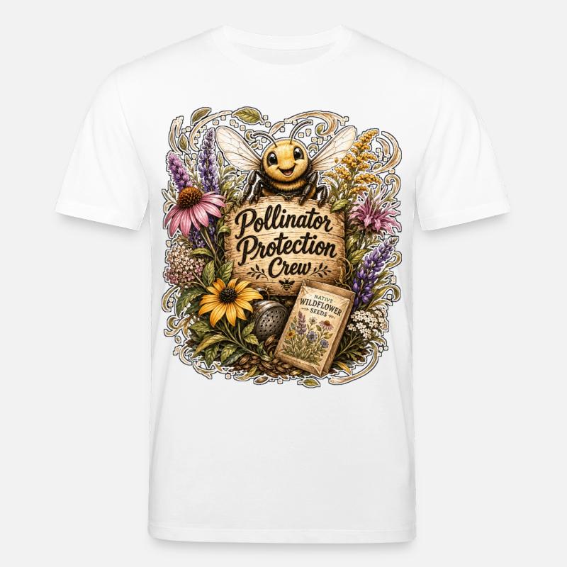 Pollinator Protection Crew - Stanley/Stella Unisex Bio-T-Shirt CREATOR  - Weiß