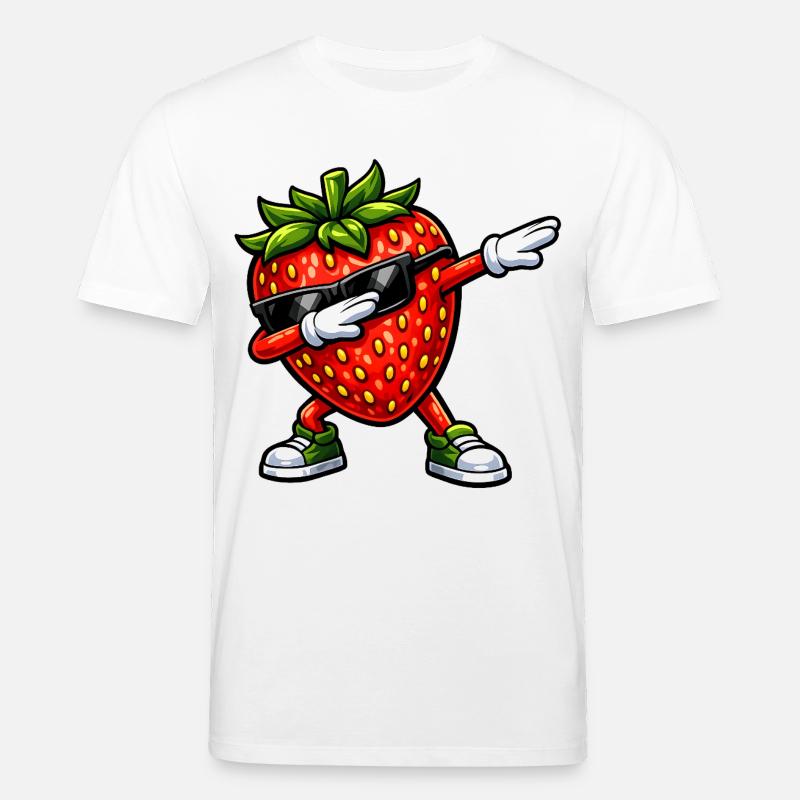 Dabbing Erdbeere - Stanley/Stella Unisex Bio-T-Shirt CREATOR  - Weiß