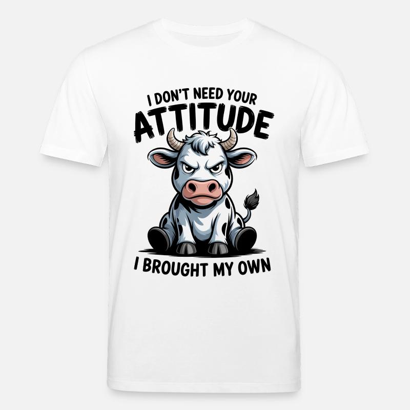 Attitude de vache : expression - T-shirt bio CREATOR Stanley/Stella Unisexe - blanc