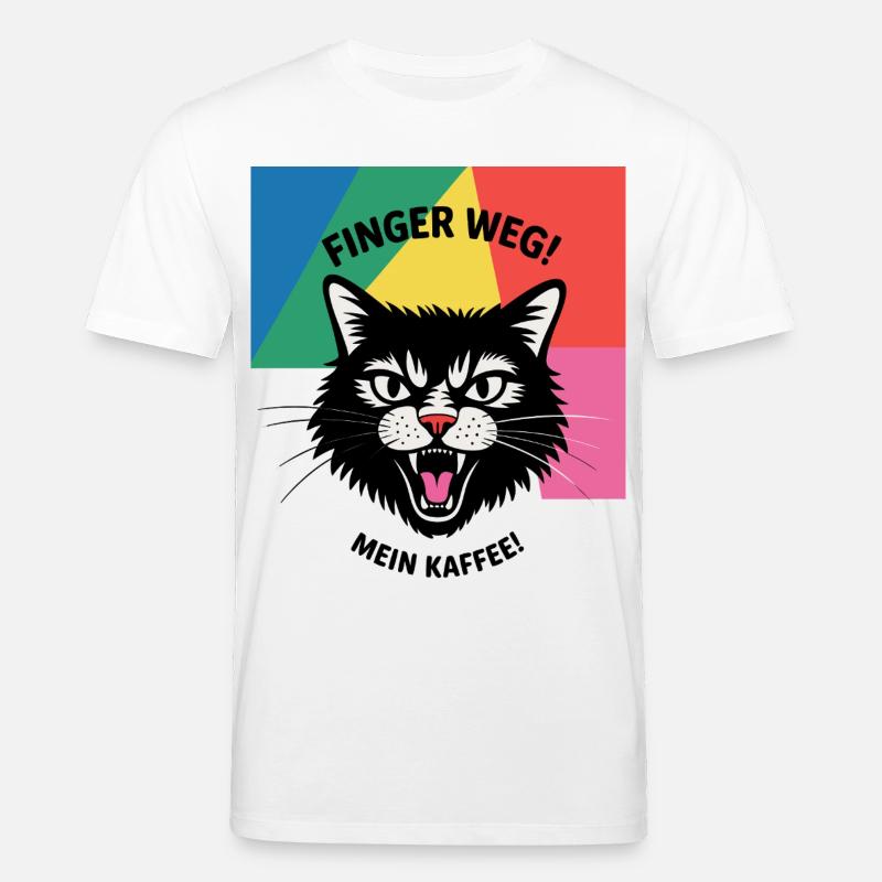 Katzen Kaffee Fun - Stanley/Stella Unisex Bio-T-Shirt CREATOR  - Weiß