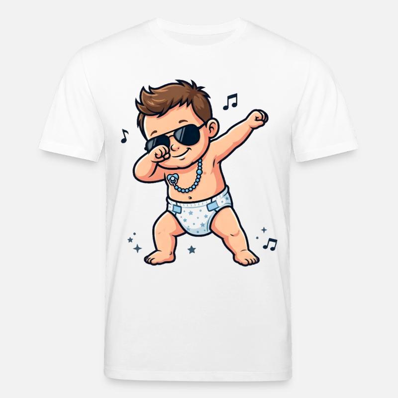 Bébé mignon – garçon brun - T-shirt bio CREATOR Stanley/Stella Unisexe - blanc