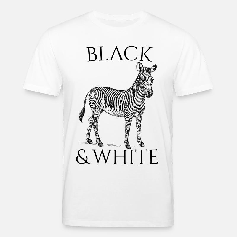 Black & White Vector Zebra – Tierdesign - Stanley/Stella Unisex Bio-T-Shirt CREATOR  - Weiß