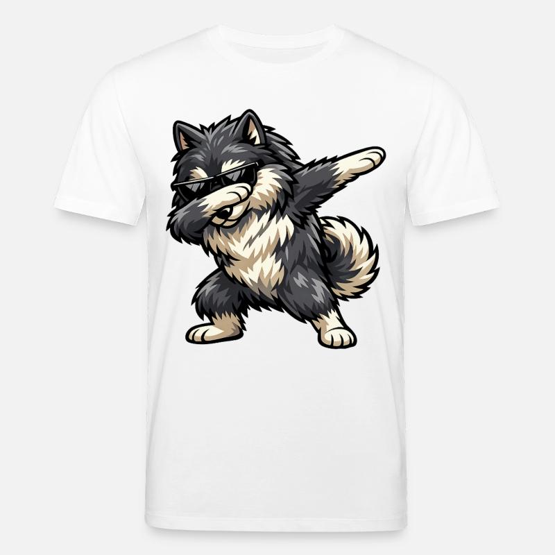 Dabbing Wolfsspitz - Stanley/Stella Unisex Bio-T-Shirt CREATOR  - Weiß