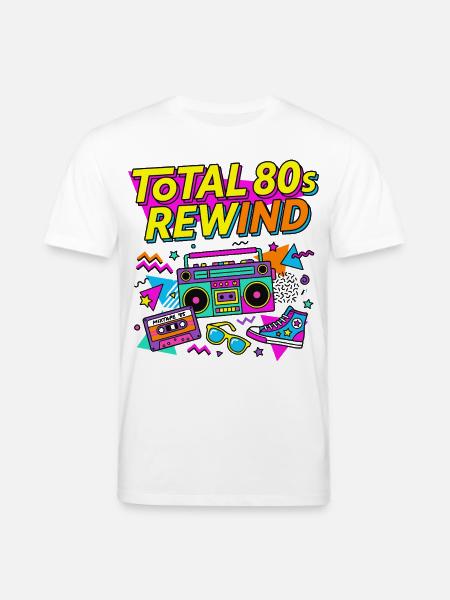 Total 80s Rewind - Stanley/Stella Unisex Bio-T-Shirt CREATOR  - Weiß