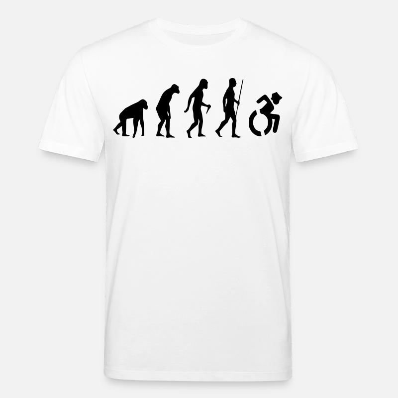 Evolution Rollstuhl. Die Rollstuhl-Evolution * - Stanley/Stella Unisex Bio-T-Shirt CREATOR  - Weiß
