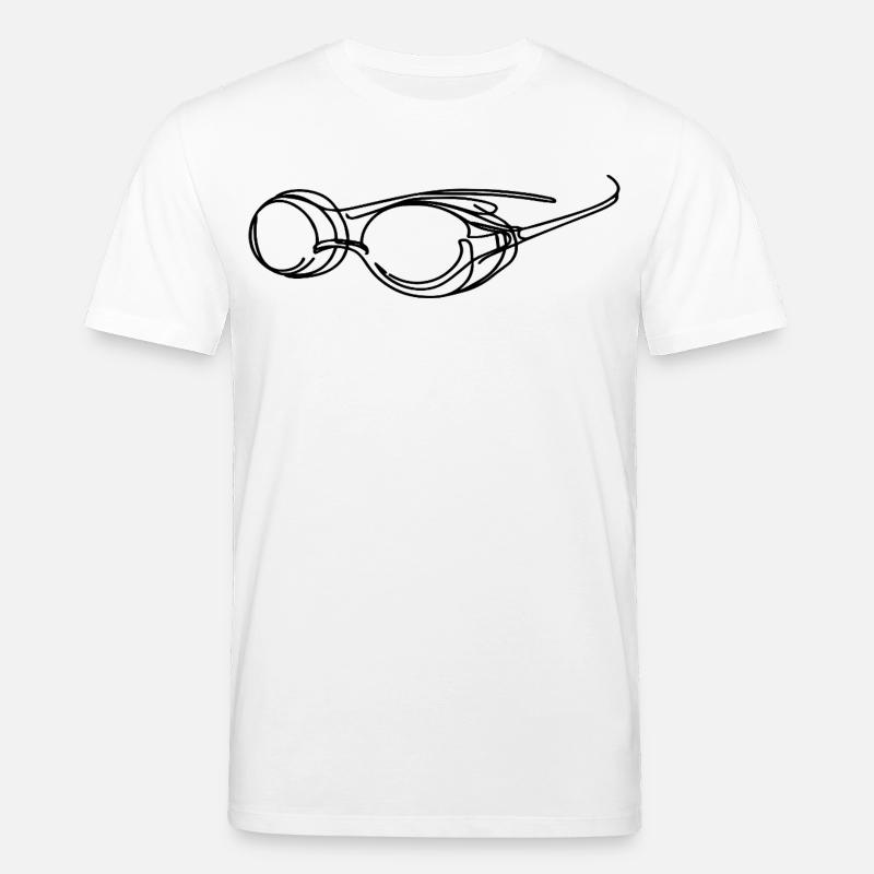 Schwimmbrille Grafik - Stanley/Stella Unisex Bio-T-Shirt CREATOR  - Weiß