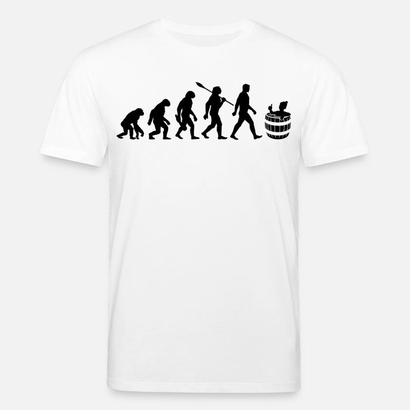 Evolution - Eisbader - Winterbaden - Eisbaden - Stanley/Stella CREATOR Unisex Organic T-Shirt - white