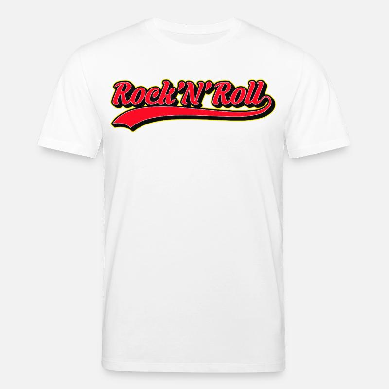 Rock 'N' Roll Retro Script Logo - Maglietta ecologica unisex CREATOR di Stanley/Stella - bianco