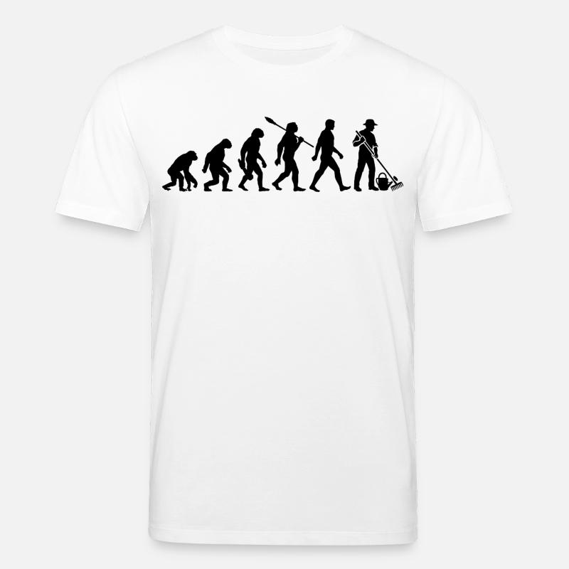 Evolution - Gärtner - Garten - Gartenarbeit - Stanley/Stella Unisex Bio-T-Shirt CREATOR  - Weiß