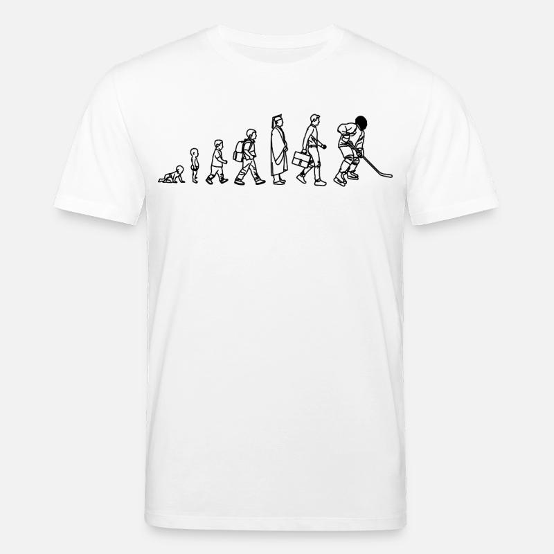 Evolution Eishockeyspieler - Stanley/Stella Unisex Bio-T-Shirt CREATOR  - Weiß