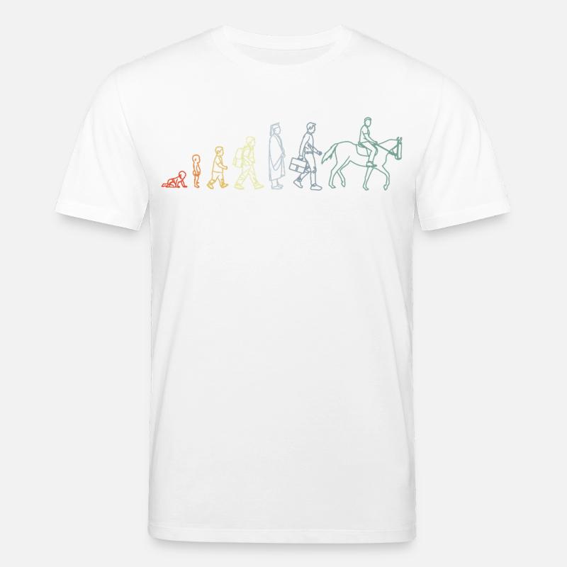 Évolution équestre - T-shirt bio CREATOR Stanley/Stella Unisexe - blanc