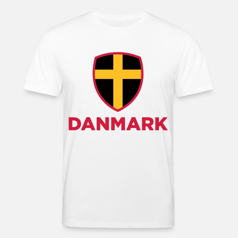 Drapeau national du Danemark - T-shirt bio CREATOR Stanley/Stella Unisexe - blanc