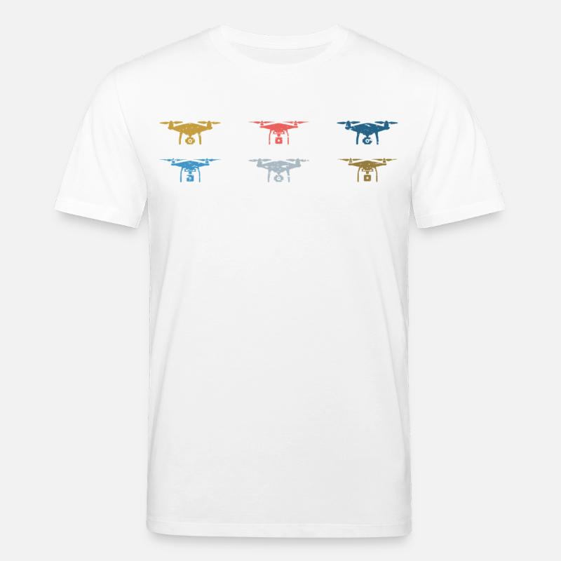 Heartbeat Drone Drones - Stanley/Stella CREATOR Unisex Organic T-Shirt - white