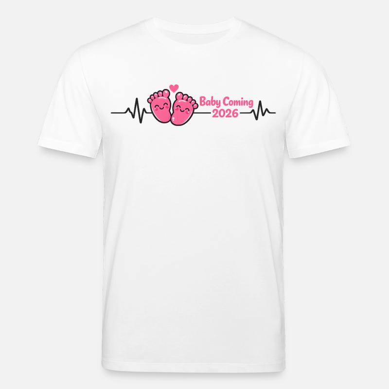 Mama 2026 Herzschlag Werdende Mutter 2026 - Stanley/Stella Unisex Bio-T-Shirt CREATOR  - Weiß