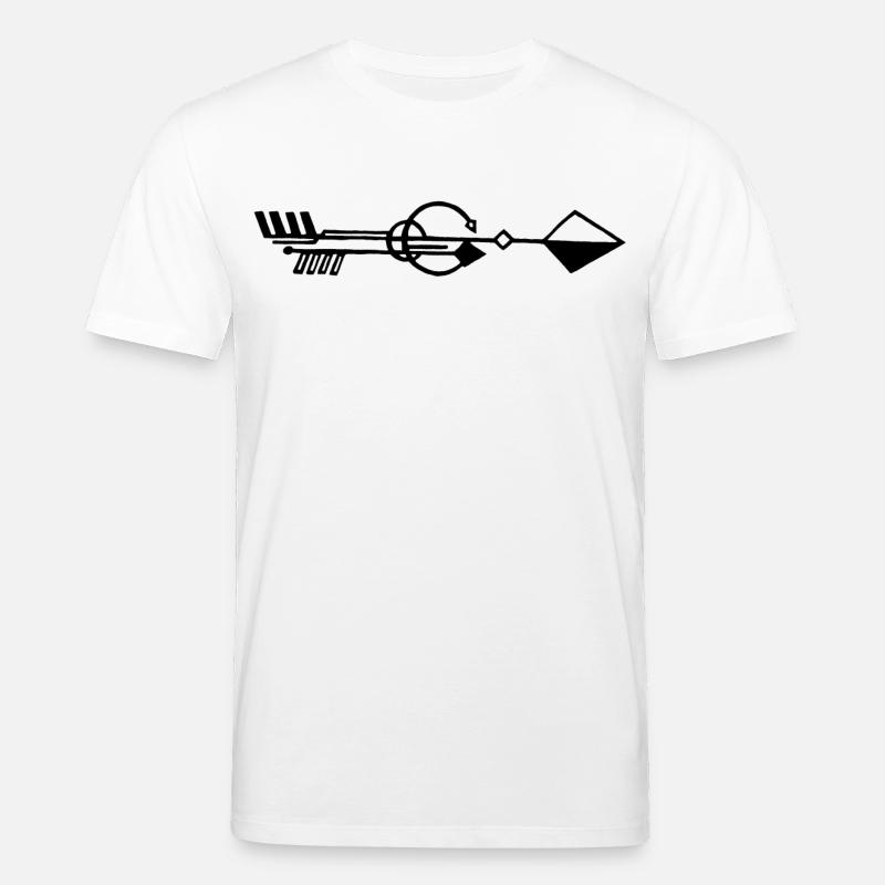 Flèche noire étrange - T-shirt bio CREATOR Stanley/Stella Unisexe - blanc