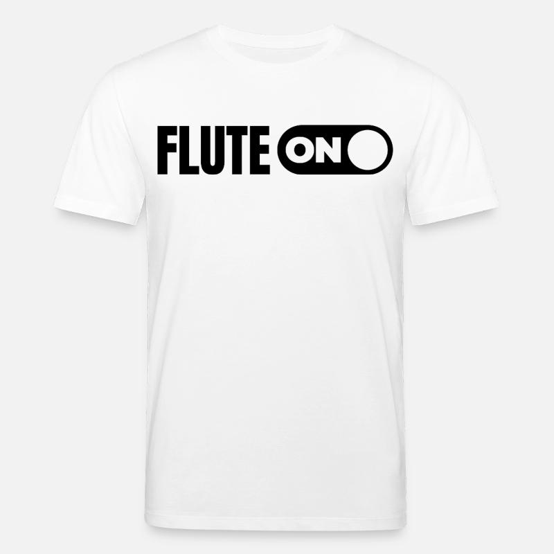 Turn on the flute - Stanley/Stella CREATOR Unisex Organic T-Shirt - white