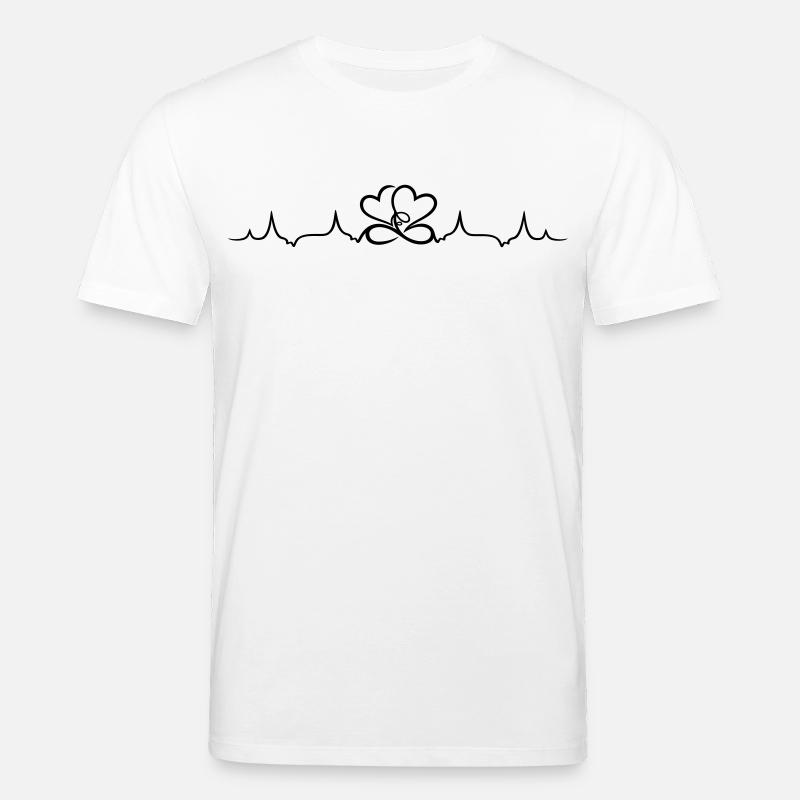 Herzschlag, zwei Herzen mit infinity - Stanley/Stella Unisex Bio-T-Shirt CREATOR  - Weiß