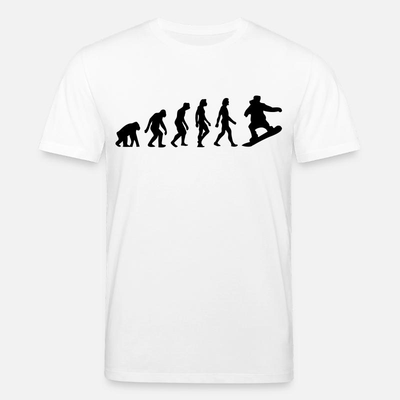Die Evolution von Snowboarding - Stanley/Stella Unisex Bio-T-Shirt CREATOR  - Weiß