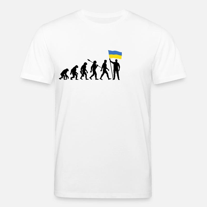 Ukraine - Evolution - Flagge - Nation - Stanley/Stella Unisex Bio-T-Shirt CREATOR  - Weiß