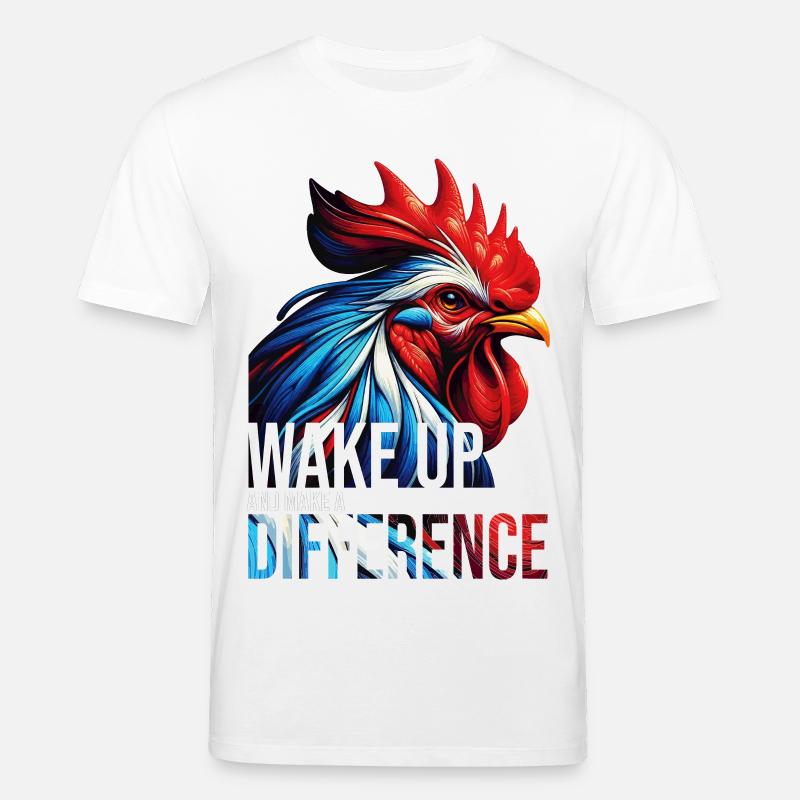 WAKE UP AND MAKE A DIFFERENCE-DB - Stanley/Stella CREATOR Unisex Organic T-Shirt - white