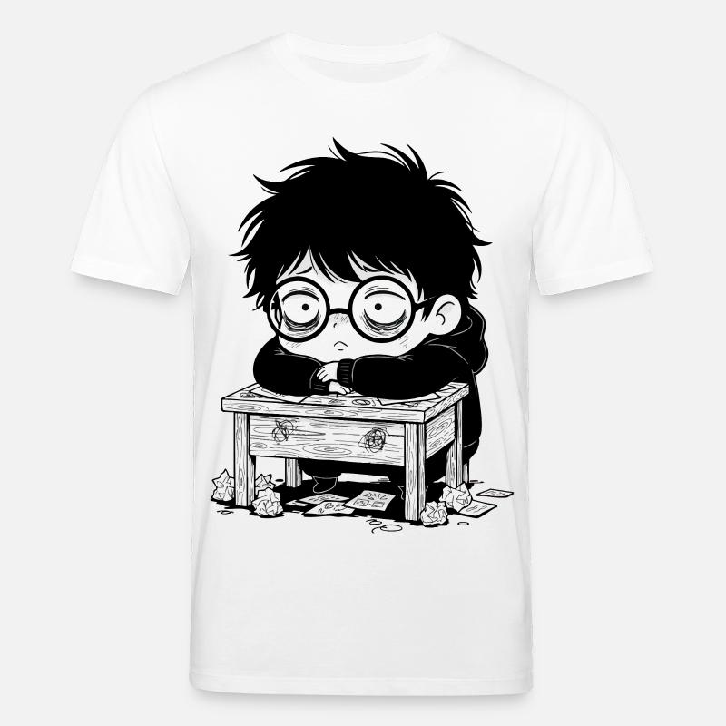 Studentischer Burnout-Büro – leerer Blick - Stanley/Stella Unisex Bio-T-Shirt CREATOR  - Weiß