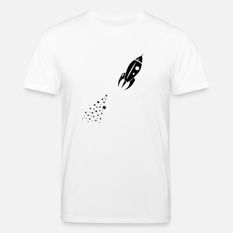 Une fusée décolle - T-shirt bio CREATOR Stanley/Stella Unisexe - blanc