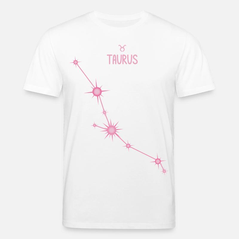 Stier-Sternzeichen Sternbild Pastellrosa - Stanley/Stella Unisex Bio-T-Shirt CREATOR  - Weiß