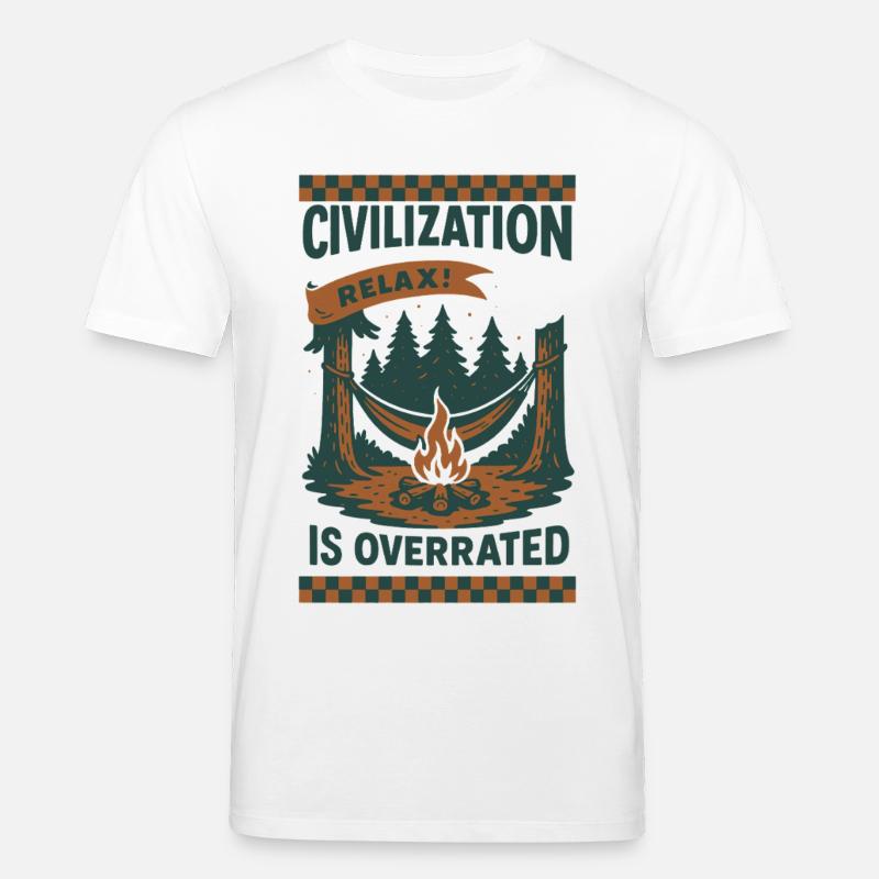 Prepper Survival Bushcrafting Zivilisation - Stanley/Stella Unisex Bio-T-Shirt CREATOR - Weiß
