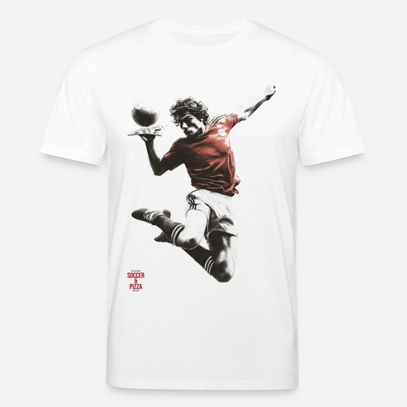 Pizza and Soccer - Stanley/Stella Unisex Bio-T-Shirt CREATOR  - Weiß
