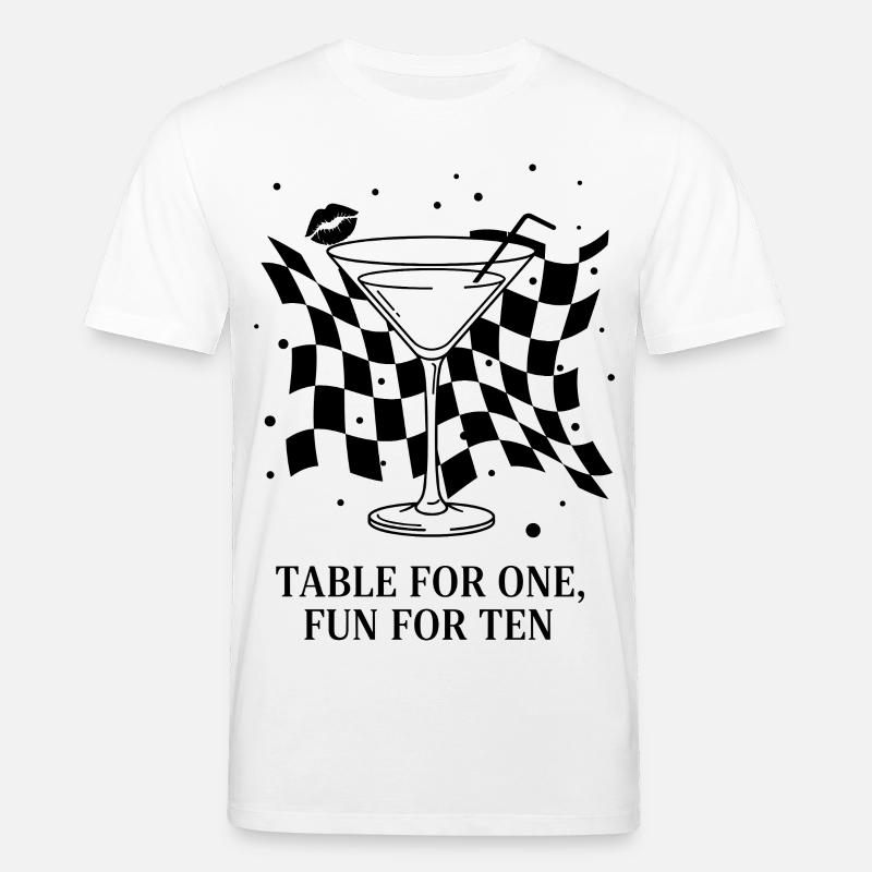 Table For One Martini Party - Stanley/Stella CREATOR Unisex Organic T-Shirt - white