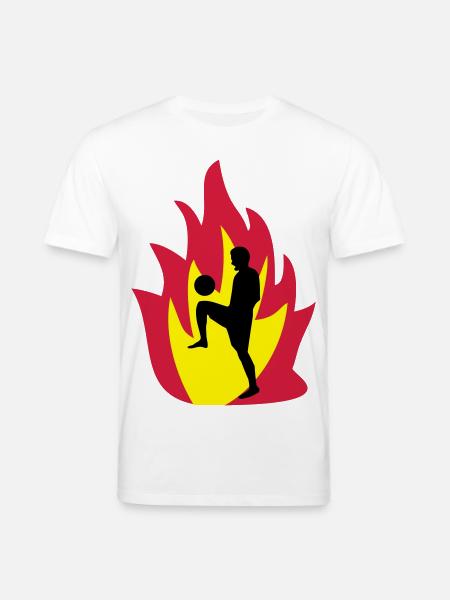 Football fire - Stanley/Stella CREATOR Unisex Organic T-Shirt - white