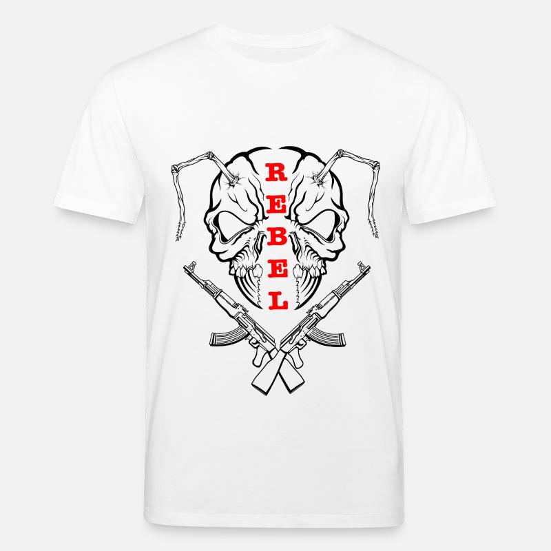 « REBEL EYES - Expression intrépide » - T-shirt bio CREATOR Stanley/Stella Unisexe - blanc
